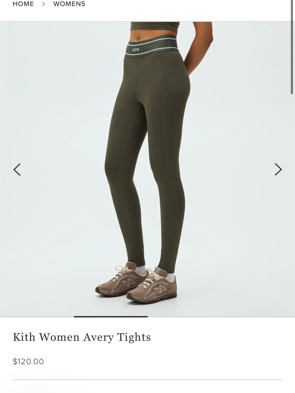 Kith Women Avery Tights in Olive Green